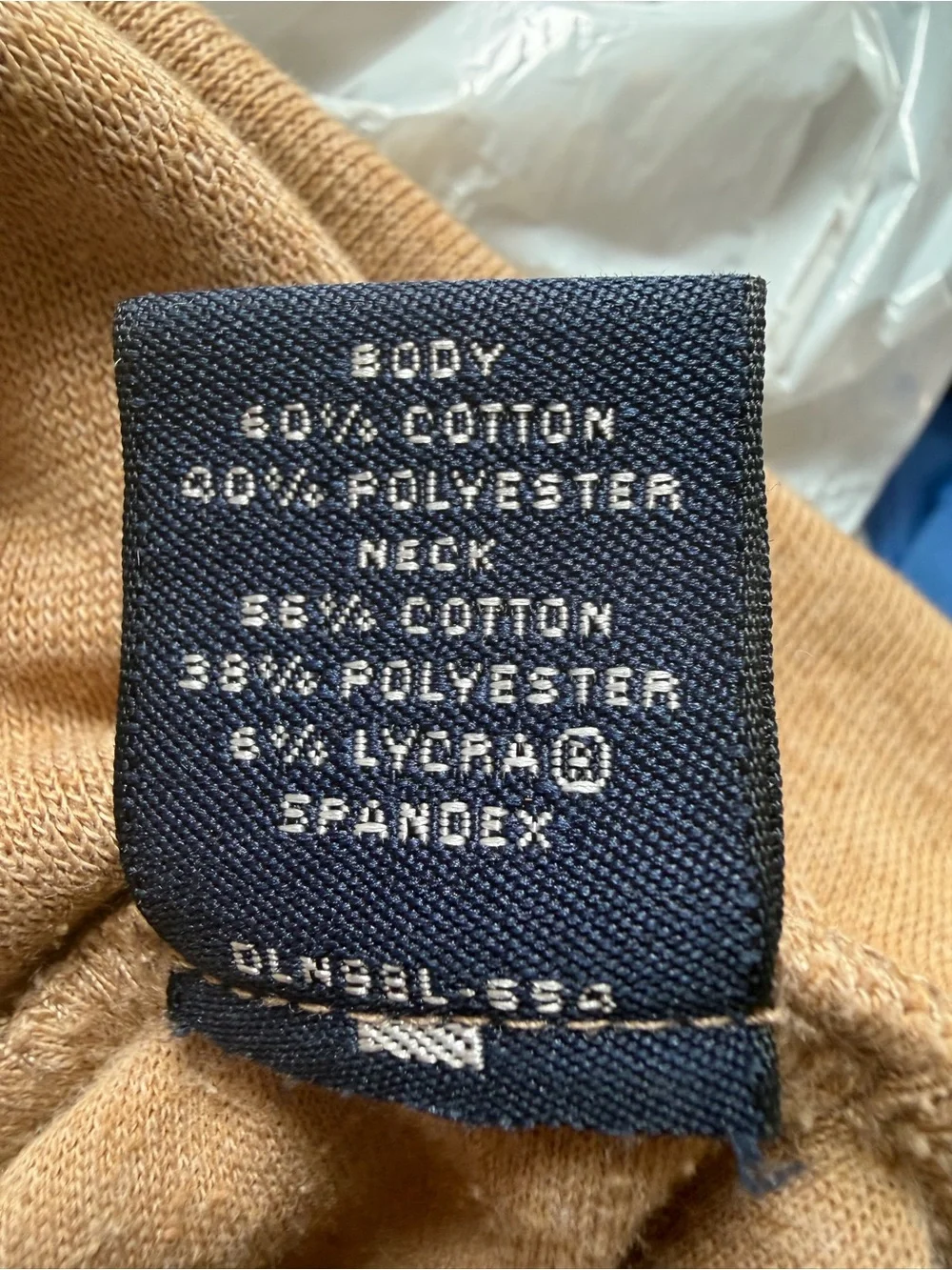 Lands' End Turtleneck Sweater Mens M Tan Good Lightweight Cotton Blend 0412